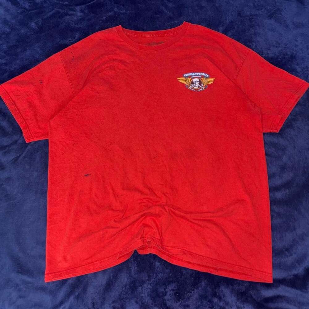 Powell Peralta Skateboard Winged Ripper T-Shirt Red XL